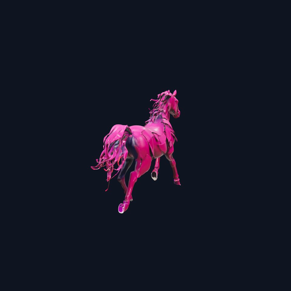 Magenta Metallic Horse model pack